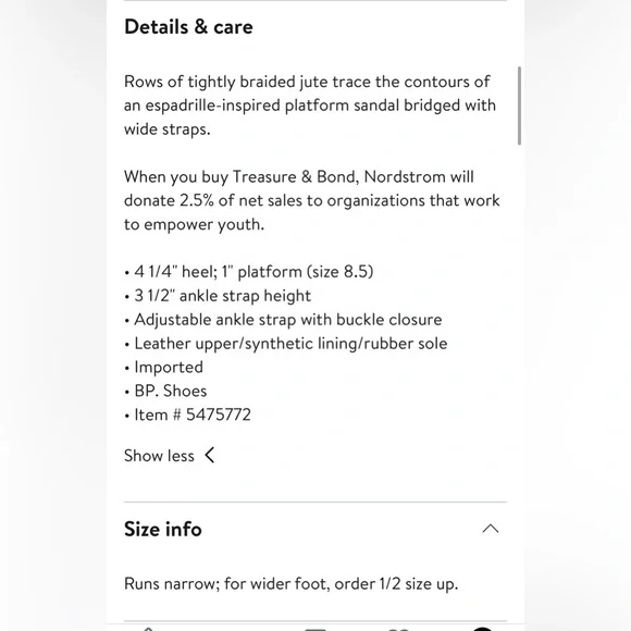 LIKE NEW • Treasure & Bond Sannibel Platform Wedge • Size 7 • in original box - Picture 7 of 15